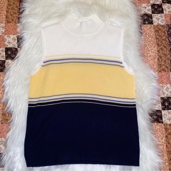 croft & barrow Sleeveless Mock Neck Knit Sweater Tank - Picture 1 of 5